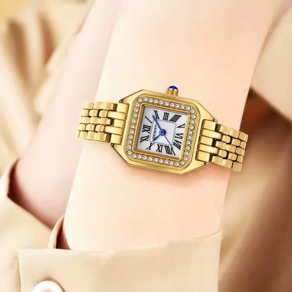 Panthere Classic Rectangle Stainless Steel Watch Size adjustable